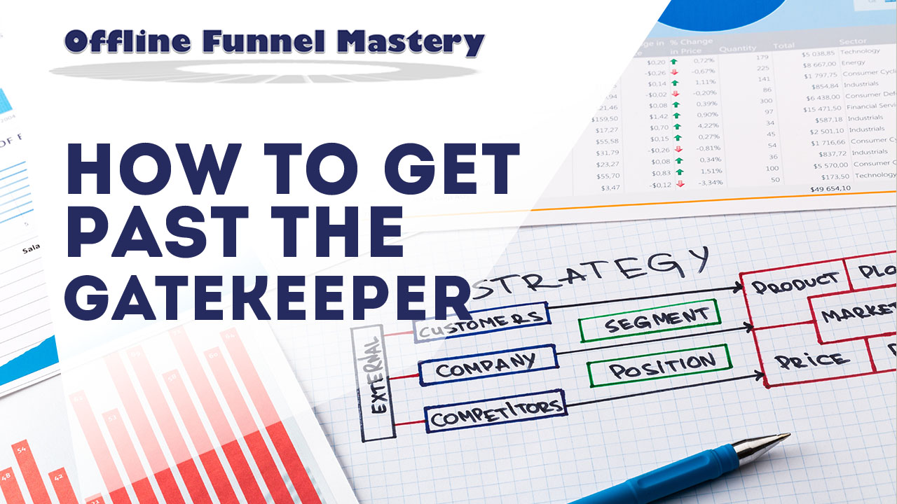 BUST THROUGH THE GATEKEEPER GET PAST THE GATEKEEPER FOR MORE APPOINTMENTS SALES WITH COLD CALLING PDF visual data 7